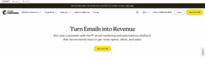 Screenshot of Mailchimp's Homepage