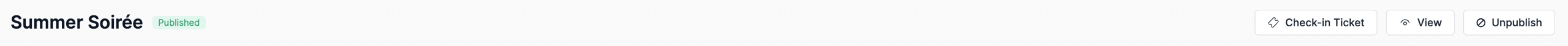 Donorbox Events Ticket Check In option in the top navigation