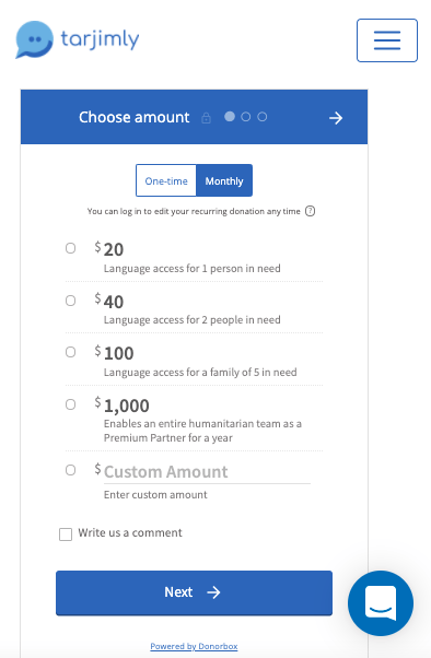 mobile donations