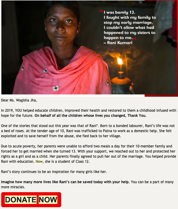 urgency in fundraising appeal