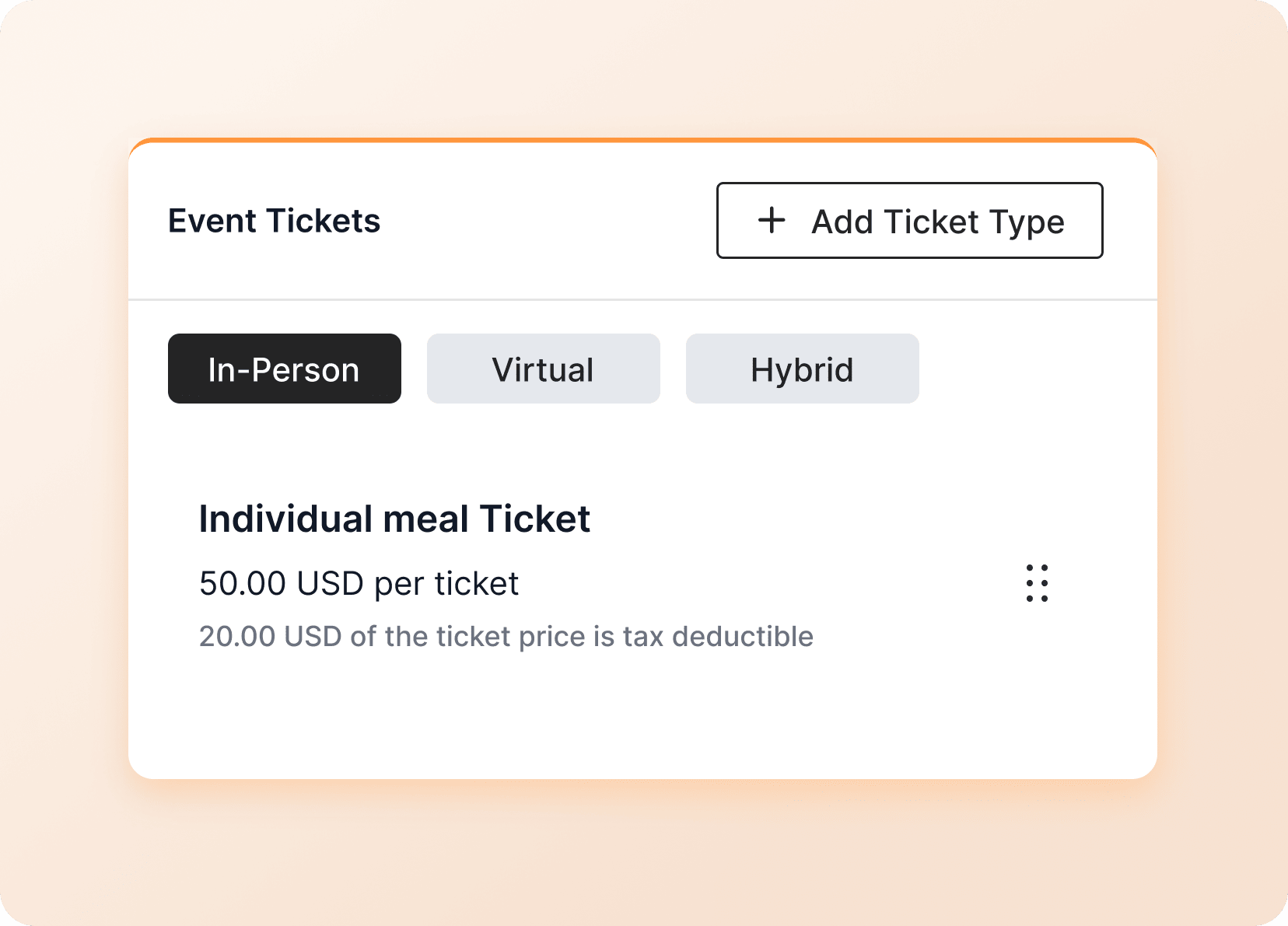Create unlimited ticket types