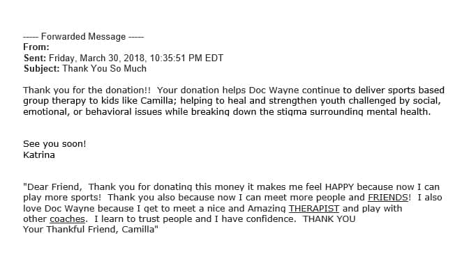 donation thank you letters